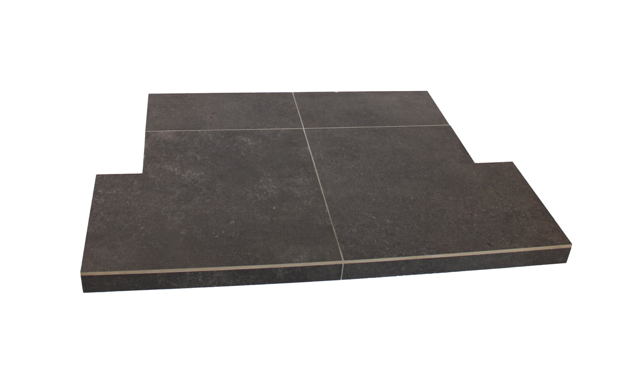 Eco Concrete Grigio Anthracite Hearth Fireplace and stove centre